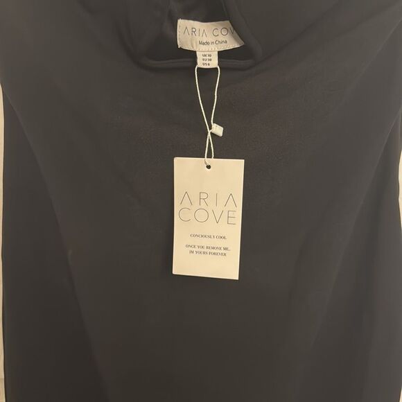 Aria Cove Women's Bandeau Plunge Wire Detail Maxi Strapless Dress Black SZ 6 NWT - Picture 9 of 10